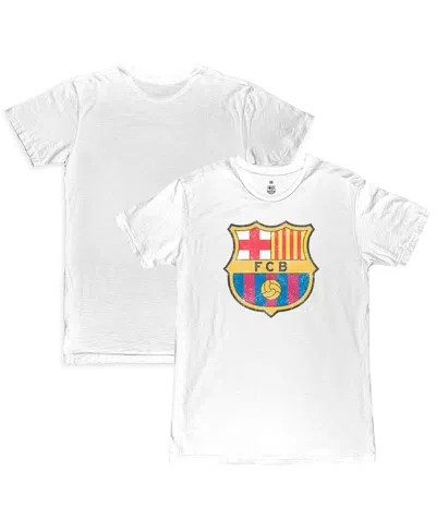 1863fc Kids' Men's White Barcelona Color Crest Slub T-shirt