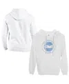 1863fc Men's White Brighton And Hove Albion Team Badge Fleece Pullover Hoodie In White