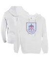 1863fc Men's White Burnley Color Badge Fleece Pullover Hoodie In White