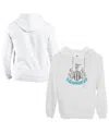 1863fc Men's White Newcastle United Team Badge Fleece Pullover Hoodie In White
