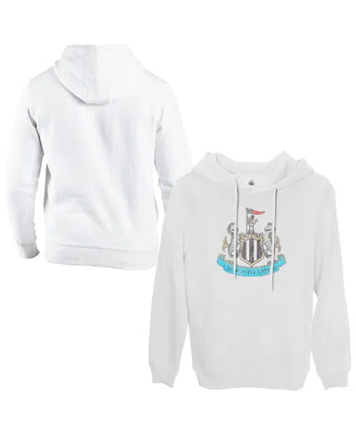 1863fc Men's White Newcastle United Team Badge Fleece Pullover Hoodie