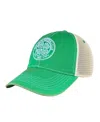 1863fc Men'sâ Green Celtic Tea Washed Vintage Trucker Adjustable Hat In Green