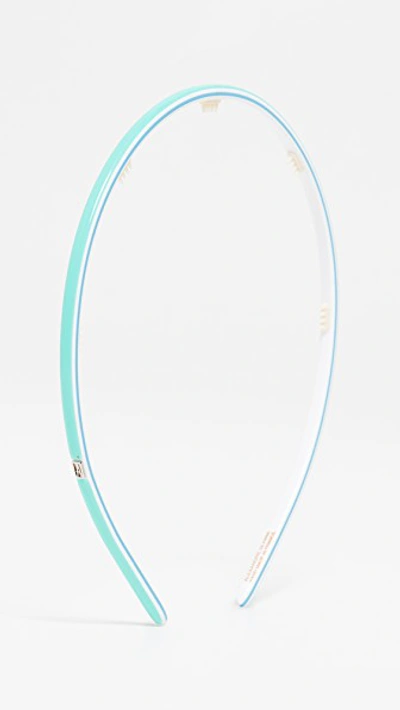 Alexandre De Paris Thin Stripe Headband In Vert