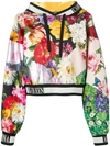 DOLCE & GABBANA FLORAL PRINT HOODIE