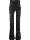 BALENCIAGA BALENCIAGA EIFFEL TOWER PRINT SLIM JEANS - 黑色