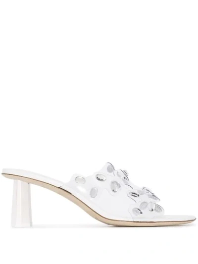 By Far Gorgeous Crystal Embellished Sandals In White | ModeSens