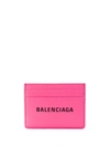 BALENCIAGA BALENCIAGA EVERYDAY LOGO CARDHOLDER - PINK