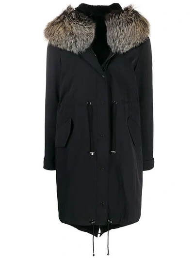 Liska Oversized Fur-lined Coat - 蓝色 In Kreuzfuchs Dunkelblau