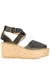 COTÉLAC COTÉLAC BACALL PLATFORM ESPADRILLES - BLACK