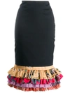 MARINE SERRE PEPLUM PENCIL SKIRT