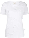 MICHAEL MICHAEL KORS BUTTERFLY EMBROIDERED T-SHIRT