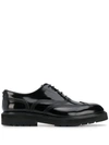 VALENTINO GARAVANI VALENTINO EMBROIDERED OXFORD SHOES - 黑色