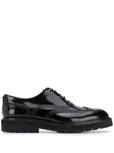 Valentino Garavani Valentino Embroidered Oxford Shoes - 黑色 In 0no - Black