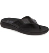 Mephisto Charly Flip Flop In Black Leather