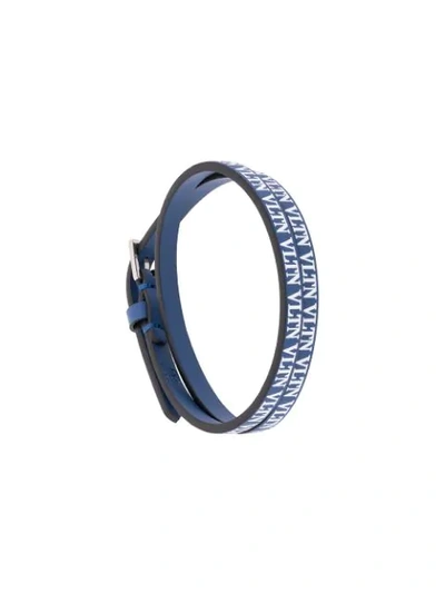 Valentino Garavani Valentino Vltn Double Strap Bracelet - 蓝色 In Blue