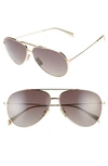 CELINE 61MM POLARIZED AVIATOR SUNGLASSES,CL40062UW6130D