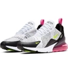 Nike Mesh Detail Sneakers In White/ Volt/ Black/ Fuchsia