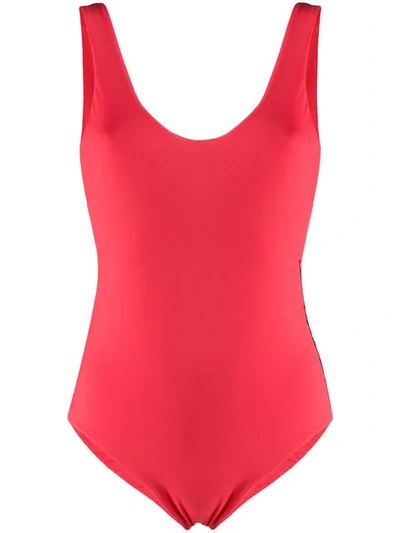 Gentry Portofino Logo Embroidered Swimsuit - 红色 In Red