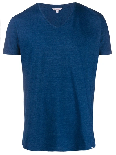 Orlebar Brown Bobby Ob-v Denim Tailored Fit V-neck T-shirt