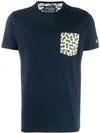 Mc2 Saint Barth Printed Patch Pocket T-shirt In Blue