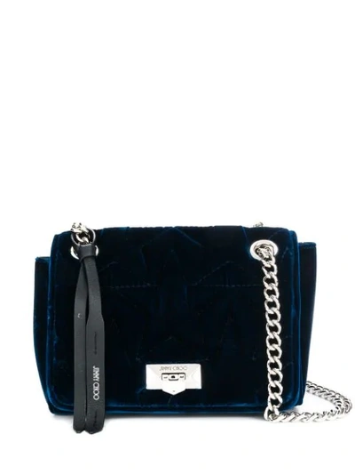 Jimmy Choo Helia Shoulder Bag In Blau