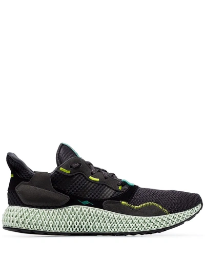 Adidas Originals Adidas Black Zx 4000 4d Low-top Sneakers In Grey