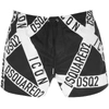 Dsquared2 Branded Swim Shorts In Black