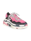Balenciaga Triple S Sneakers In Fluo Pink Grey White