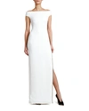 STELLA MCCARTNEY OFF-THE-SHOULDER CRYSTAL-TRIM GOWN,PROD147340072