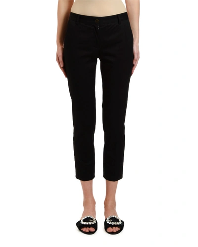 Dolce & Gabbana Stretch-cotton Gabardine Ankle Pants