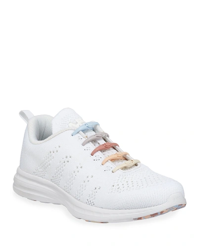 Apl Athletic Propulsion Labs Women's Techloom Pro Knit Slip-on Sneakers In White Pastel