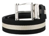 BALLY BALLY TAMAL REVERSIBLE STRIPED BELT