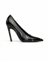 BALENCIAGA LEATHER SLASH LOGO HEELS,494143/1070