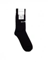 BALENCIAGA BLACK COTTON LOGO SOCKS,512473/1077