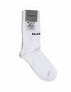 BALENCIAGA WHITE COTTON LOGO SOCKS,512473/9060