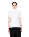 YOHJI YAMAMOTO YOHJI YAMAMOTO WHITE TURTLENECK TOP,FA-T73-060-1