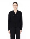 BLACKYOTO BLACKYOTO BLACK DYED SILK EMBROIDERED SHIRT,REMI-SILK1