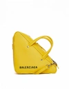 BALENCIAGA BALENCIAGA YELLOW LEATHER TRIANGLE DUFFLE S BAG,476975-S/7150