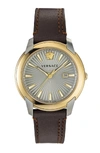 VERSACE URBAN LEATHER STRAP WATCH, 42MM,VELQ00219