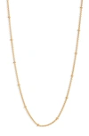 Monica Vinader 21-inch Fine Beaded Chain In Gold