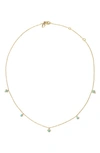 ANZIE CLEO DANGLING SHAPES TURQUOISE NECKLACE,4141T