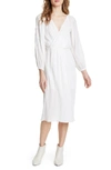 JOIE EMBROIDERED LONG SLEEVE COTTON GAUZE DRESS,19-1-002395-DR01794