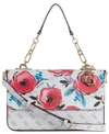 GUESS LOGO ROCK FLORAL TOP HANDLE CROSSBODY