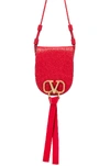 VALENTINO GARAVANI VALENTINO VRING SMALL SADDLE BAG IN RED,VENT-WY416