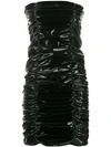 Philipp Plein Ruched Cocktail Dress In Black