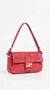 FENDI Fendi Red Leather Baguette Bag