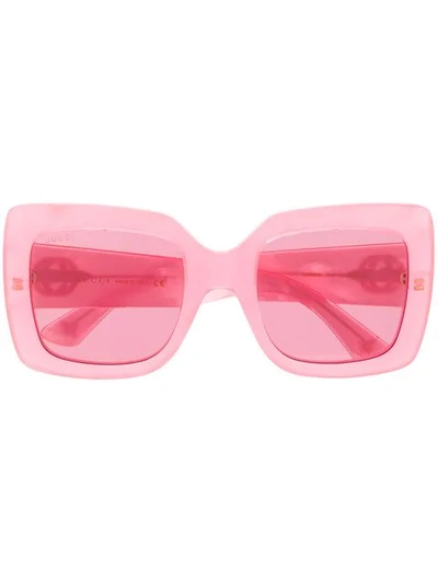 Gucci Eyewear Square Framed Glasses - 粉色 In Pink