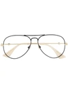 GUCCI AVIATOR FRAMED GLASSES