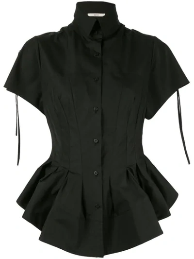 Aganovich Peplum Shirt - 黑色 In Black