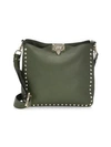 VALENTINO GARAVANI Rockstud Small Leather Hobo Bag